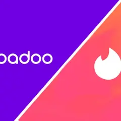 Logo Badoo i Tinder obok siebie. Którą aplikację wybierzesz do randkowania?
