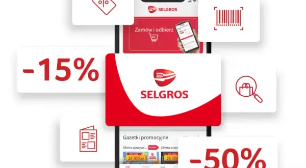 Odkryj promocje i zniżki w aplikacji Selgros. Zamawiaj wygodnie i odbieraj zakupy. -15% i -50% to tylko początek!