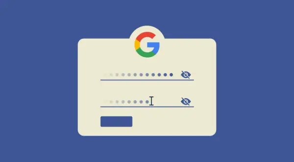 Ikona Google i pola do wprowadzania danych sugerują proces odzyskiwania konta Google.