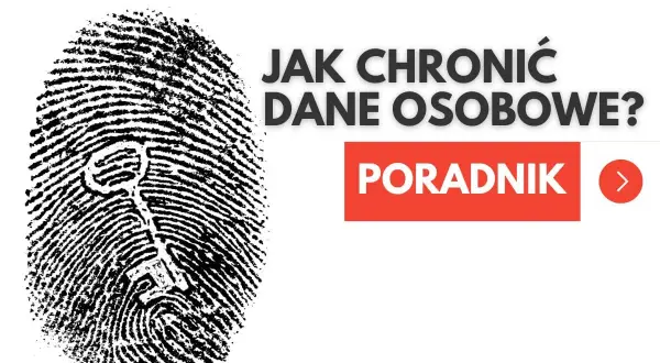 Odcisk palca z kluczem symbolizuje, co to są dane osobowe i jak je chronić. Poradnik.