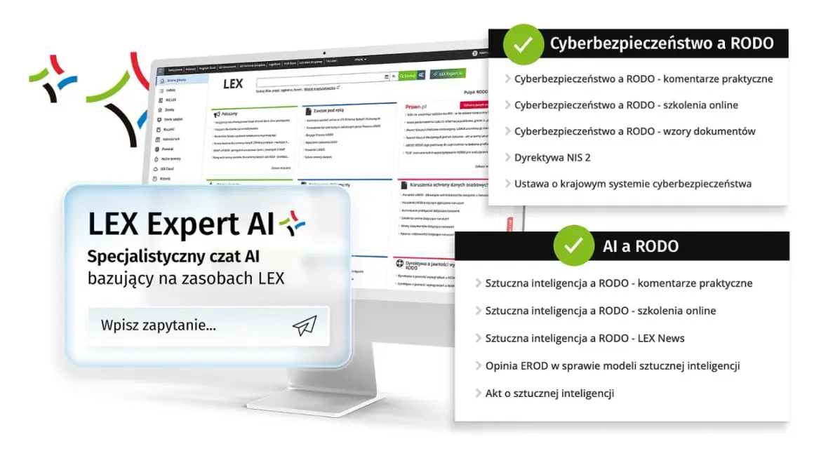 LEX Expert AI, specjalistyczny czat AI bazujący na zasobach LEX, pomaga w zrozumieniu cyberbezpieczeństwa i RODO.